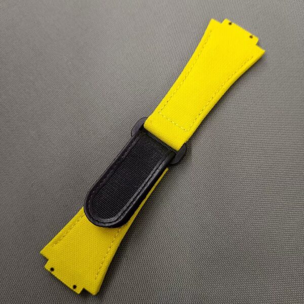 custom velcro watch band for Hublot Big Bang 601 Yellow canvas nylon replacement strap