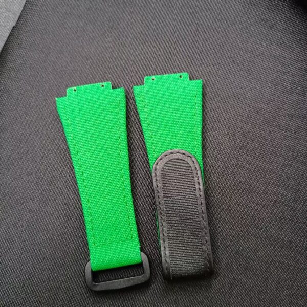 custom velcro watch band for Hublot Big Bang 601 green canvas nylon replacement strap