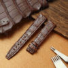 custom lady IWC Santoni Brown Alligator leather watch band