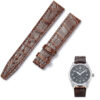 custom lady IWC Santoni Brown Alligator leather watch band