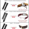 Cartier watch strap buckle instructions - double-folded vs single folded vs pin clasp