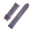 Handmade carbon fiber watch strap red stitching