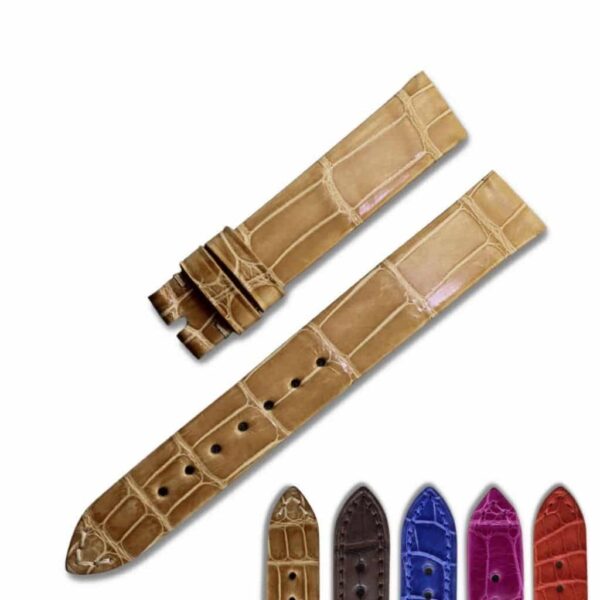 Aftermarket yellow alligator watch band for Vacheron Constantin 1972 Asymmetric - Custom leather strap