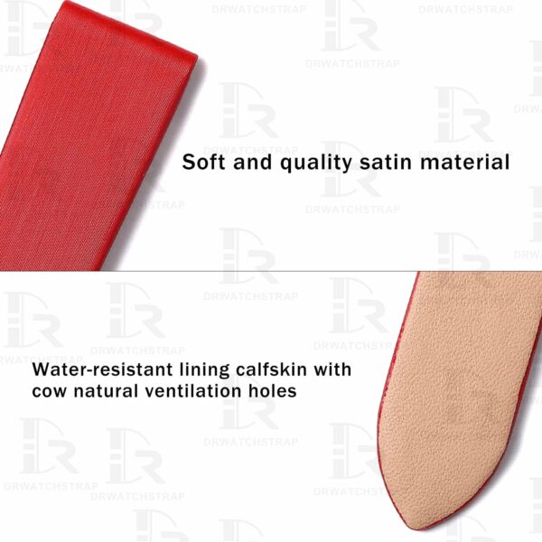 Buy Custom Handcrafted Red satin watch band tag heuer formula 1 strap replacement straps for sale (2)