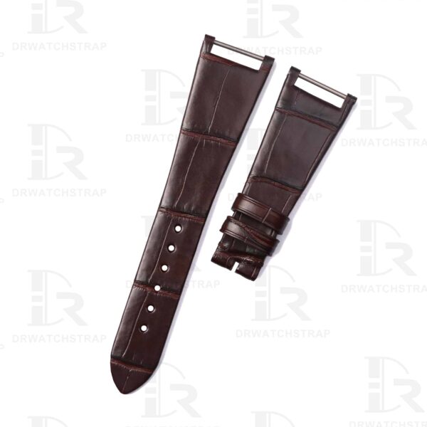 Buy Custom leather strap fit for Patek Philippe Twenty-4 4910 4920 Brown alligator watch band handcradted