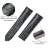 The best quality genuine custom handmade American Alligator leather black strap and watch band round-scale replacement for Cartier Tank & Ronde Solo mans and women's luxury watches - 100% Customized bespoke crocodile leather straps & watchbands from DR Watchstrap at a low price