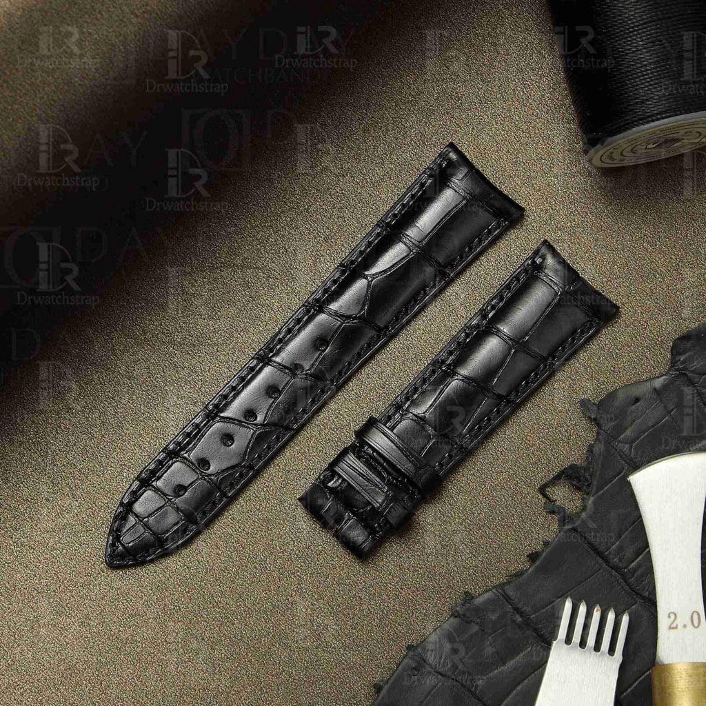 Custom alligator leather jaeger lecoultre watch straps for JLC Master watches - OEM leather watch band for sale