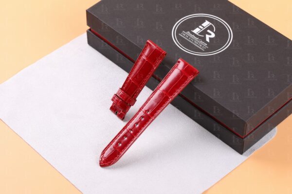 Crocodile leather strap for Zenith ELITE/STAR watch ( black, brown, red...)