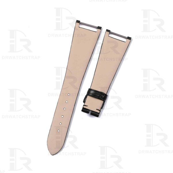 Custom leather strap fit for Patek Philippe Twenty-4 4910 4920 Black alligator watch bands – handcradted (2)