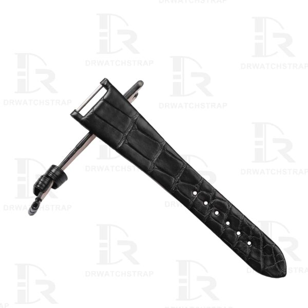 Custom leather strap fit for Patek Philippe Twenty-4 4910 4920 Black alligator watch bands – handcradted (4)