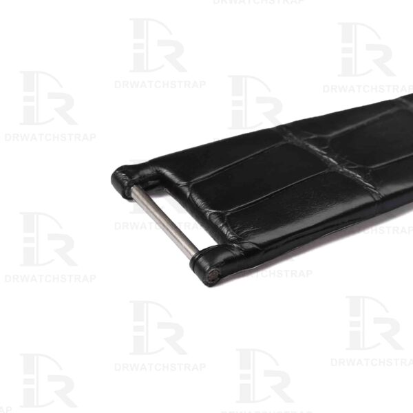 Custom leather strap fit for Patek Philippe Twenty-4 4910 4920 Black alligator watchbands – handcradted (2)