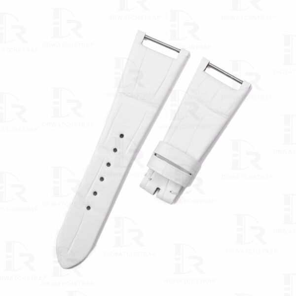 Custom leather strap fit for Patek Philippe Twenty-4 4910 4920 White alligator watch band – handcradted (1)