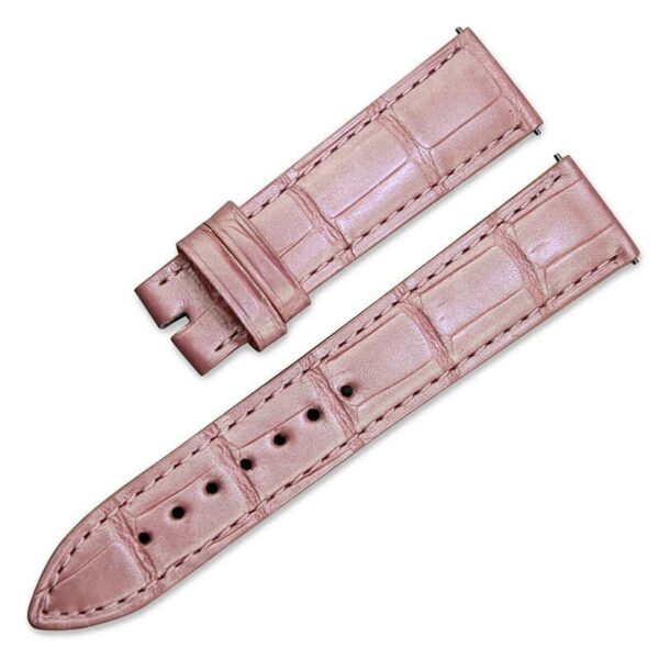 Custom leather strap replacement fit for Patek Philippe pink alligator watch band - customized