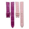 Custom strap for Vacheron Constantin 1972 Asymmetric pink purple alligator leather watch band