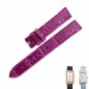 Handmade alligator strap for Vacheron Constantin 1972 Asymmetric purple leather watch band - Customized