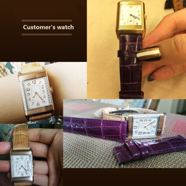 Customer's watch for Jaeger-Lecoultre Reverso alliggator watch bands