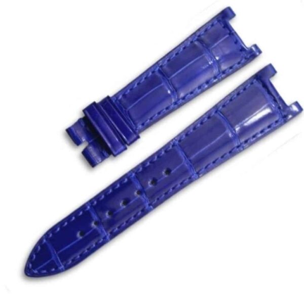 Franck Muler Double Mystery blue leather strap alligator watch band replacement - Customized