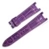 Handcrafted leather watch band for Franck Muler Double Mystery purple alligator watchband replacement - Customized