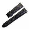 Genuine best quality handmade American Alligator black Round-scale Glashutte Senator leather strap and watch band replacement for Glashutte Senator 39-31-34-42-04 with 19mm 20mm 22mm lug size watch bands at a low price
