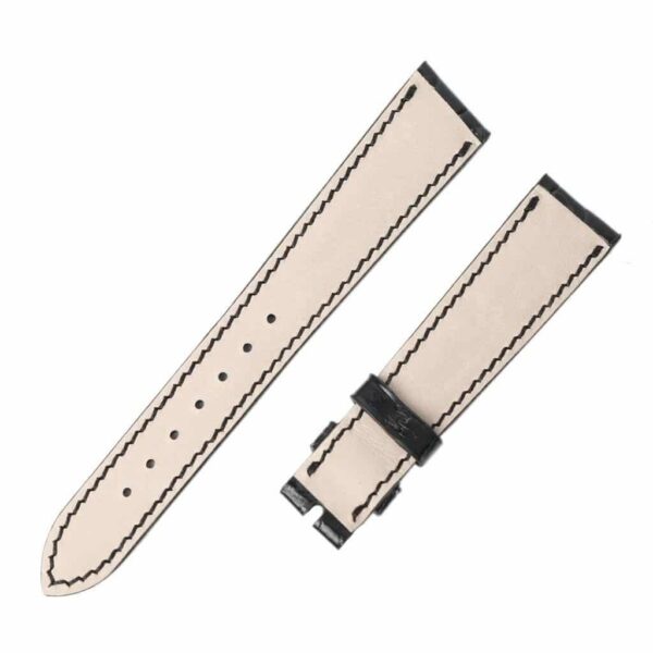 Handmade Black leather watch band for Vacheron Constantin 1972 Asymmetric