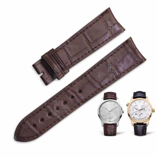 Custom best quality Grade A American crocodile black brown alligator leather jaeger lecoultre watch straps and watch bands for Jaeger-Lecoultre Master JLC Master luxury watches - OEM leather watch strap online for sale at low price