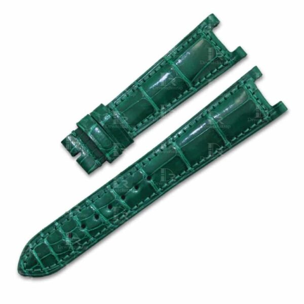 Custom strap replacement for Franck Muller Double Mystery green alligator watch band -handcrafted