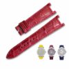 Custom strap replacement for Franck Muller Double Mystery red alligator watch band -handcrafted