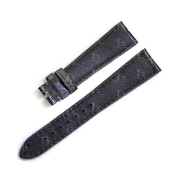 OEM leather strap for Zenith ELITE STAR black alligator replacement watch band - Customized