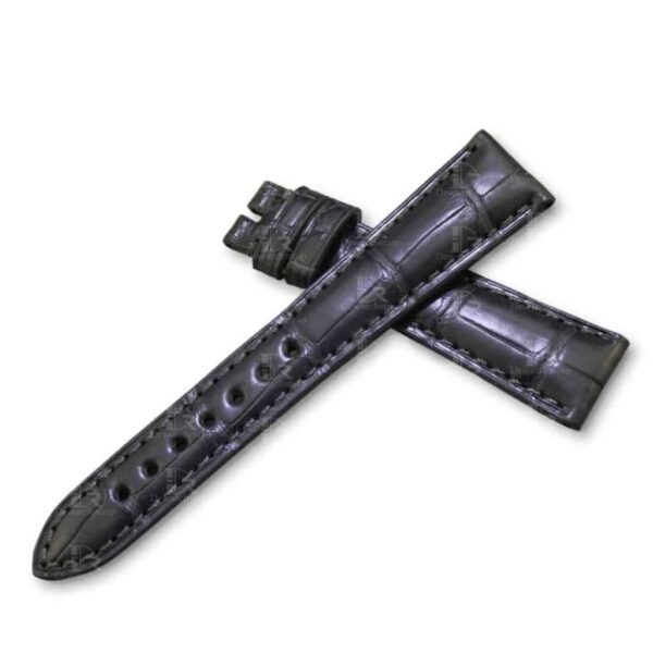 OEM leather strap for Zenith ELITE STAR black alligator replacement watch band - Customized