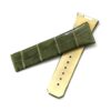 custom Omega Constellation watch leather strap for Omega watch band replacement olive green 23mm alligator watchbands