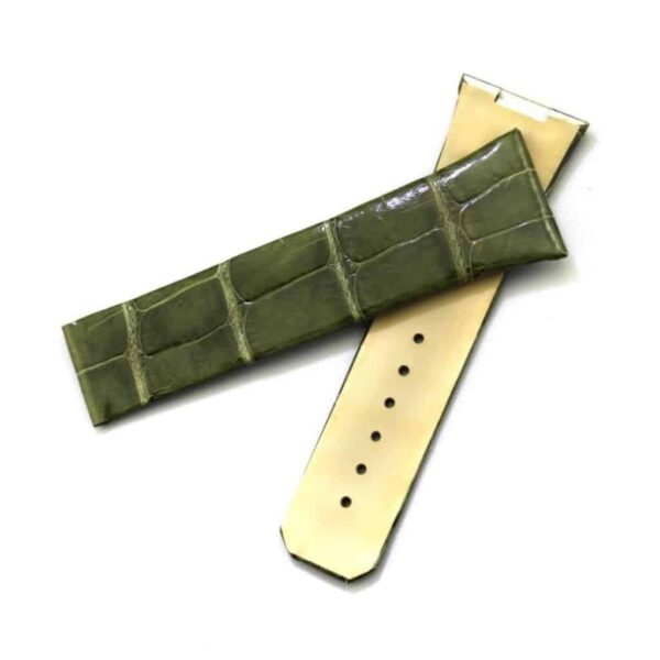 custom Omega Constellation watch leather strap for Omega watch band replacement olive green 23mm alligator watchbands