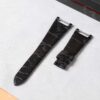 Custom handmade black alligator watchband for Patek Philippe Twenty-4 straps