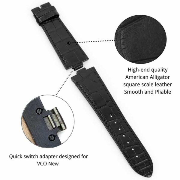 Replacement leather watch band for Vacheron Constantin Overseas quickswap