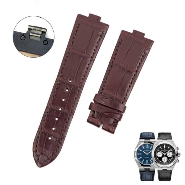 Replacement brown leather strap for Vacheron constantin overseas quick swap
