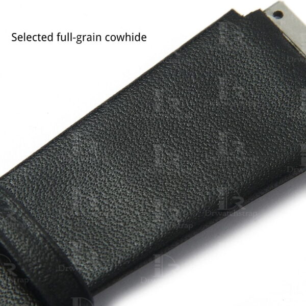 Custom best quality OEM black premium calfskin replacement Richard Mille leather watch band and watch strap for Richard Mille RM 005 007 010 011 016 030 035 055 067 and more luxury watches at a discount price - Shop the high-end cal leather straps online