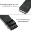 Custom best quality OEM black premium calfskin replacement Richard Mille leather watch band and watch strap for Richard Mille RM 005 007 010 011 016 030 035 055 067 and more luxury watches at a discount price - Shop the high-end cal leather watch bands and straps online