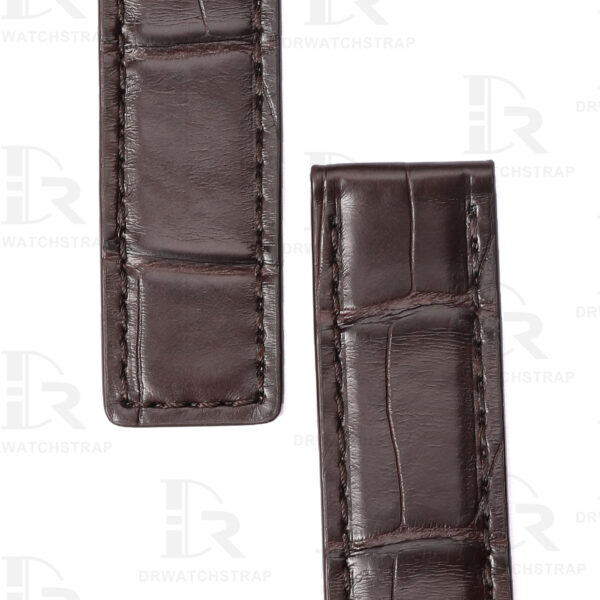 Buy Custom Dark Brown alligator leather watch band for Tag Heuer Monaco Carrera Heritage straps (3)