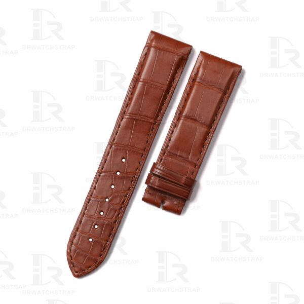 Buy custom Jaeger Lecoultre Reverso Brown leather watchbands 22mm handmade for sale