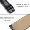 Custom Black Alligator leather watch strap 22mm for Jaeger Lecoultre Reverso watch