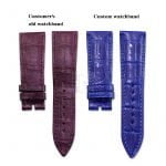 Hermes watch replacement leather watch strap brown alligator 19mm 20mm 23mm 16mm 14mm custom watchband