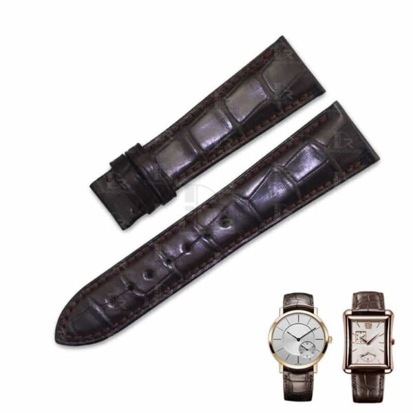 Custom handmade alligator leather watch band for PIAGET Black Tie ALTIPLANO strap