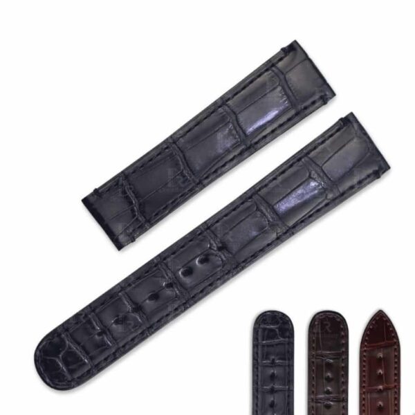 handcrafted crocodile leather watch strap fit for oris chet baker