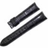 Handmade alligator watchbands for Vacheron Constantin Traditionnelle 81180 85180 black leather strap - Customized
