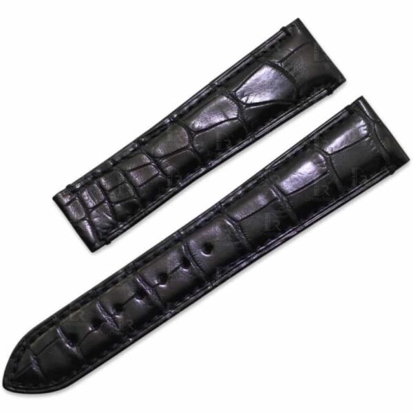 20mm 21mm 22mm lug size black alligator leather bands – Oris watch band replacement for sale