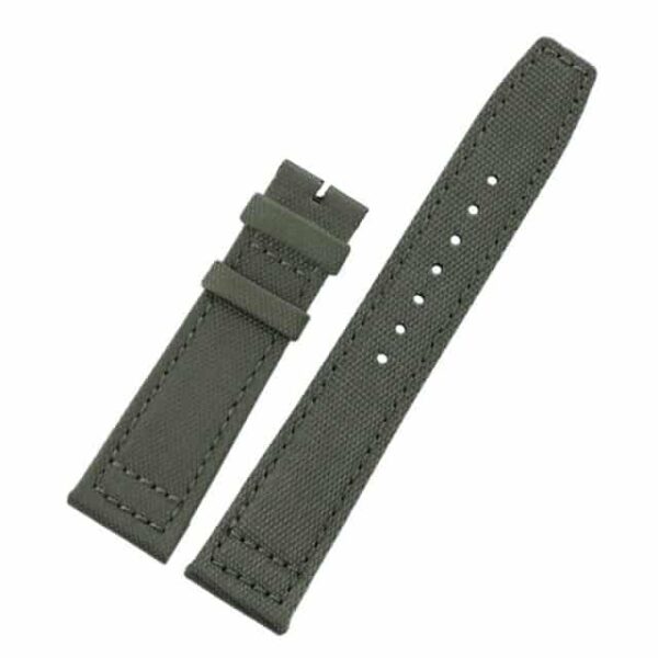 Best quality Green canvas nylon kevlar fabric material New 20mm 21mm 22mm watch strap & watch band replacement compatible with IWC Big Pilot Top Gun luxury watches - shop the premium watchbands and straps online at a low price