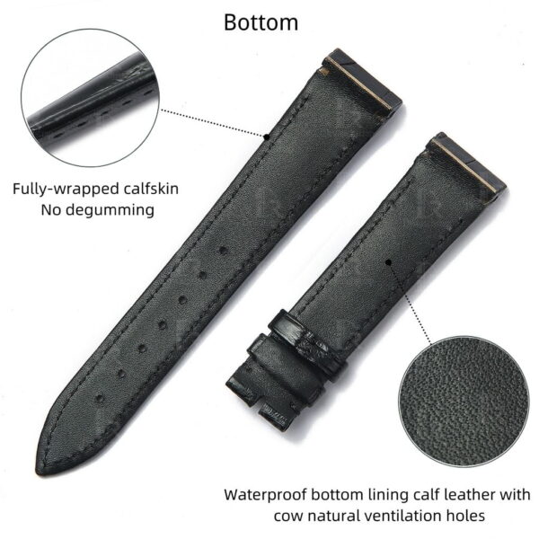 Fully wrapped edge and premium calfskin leather material