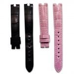 Chopard Happy Sport Ladies Siamese Crocodile Gray leather watch strap (2)