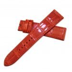 Replacement Leather watch band fit for Hermes watch orange alligator leather strap