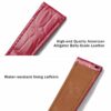 Buy custom Alligator crocodile red watch band 19mm 20mm 23mm16mm14mm replacement Hermes leather watch strap for Heure H Cape Cod
