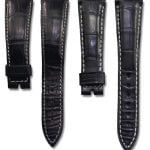 Handmade calfskin orange leather replacement watchbands for Patek Philippe Ellipse straps